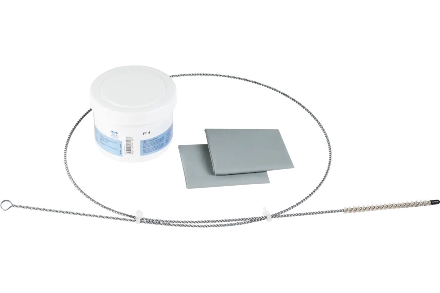 Picture of Pferd Flexible Shaft Maintenance Set Bw 4/6 - Includes Casing Brush, Cloth, And Shaft Grease